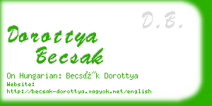 dorottya becsak business card